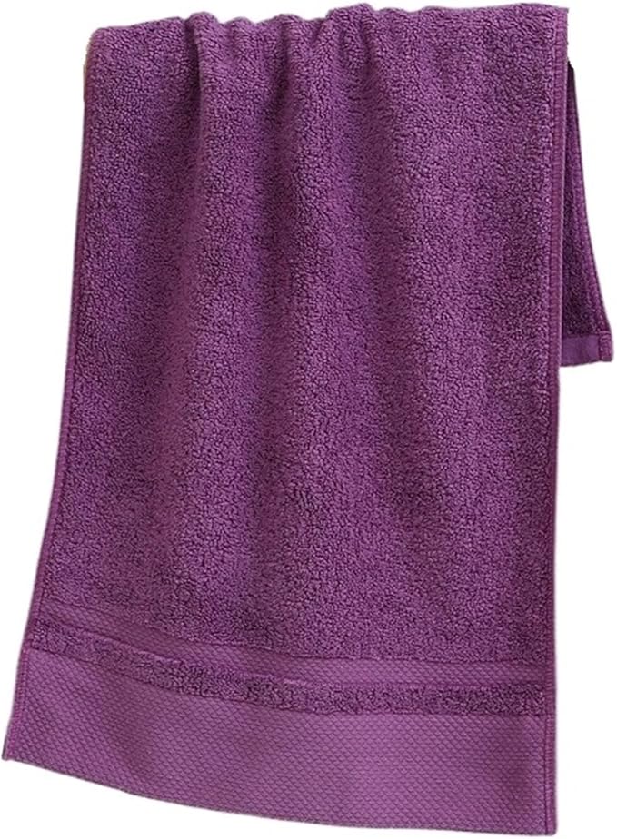 3 Pack Cotton Bath Towels, Soft and Absorbent, Long Staple Cotton Face Hand Towels(Purple)