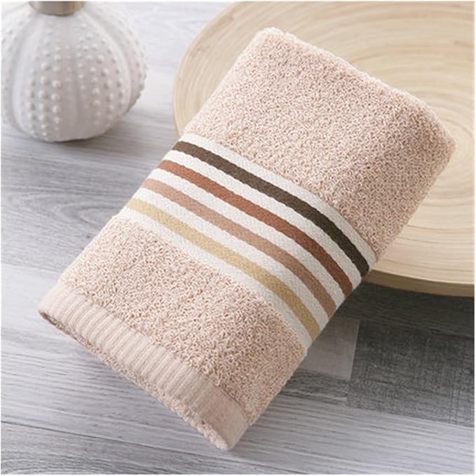 3 Pack Cotton Towels 72x34cm, Thick Absorbent Jacquard Weave Bath and Wash Towels, Soft(Dark Brown)