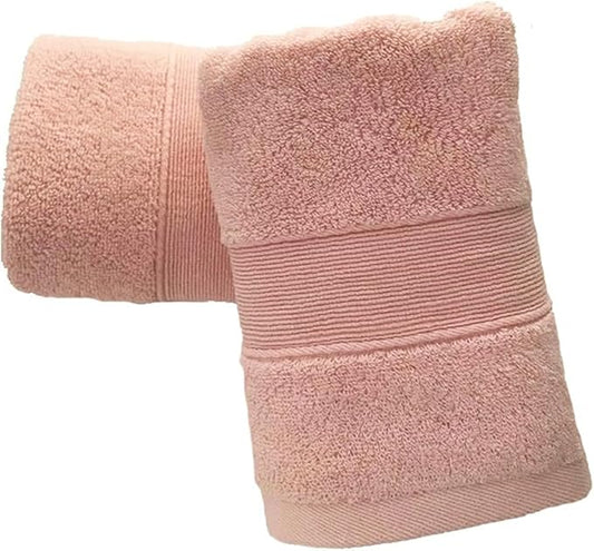 3 Pack Pure Cotton Towels, 130g Thick Bath & Face Towels, Highly Absorbent, Soft, 8 Colors(Pink)