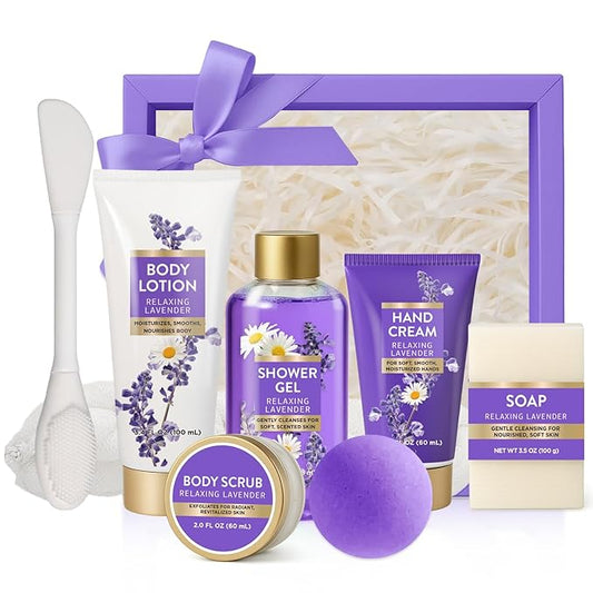 Spa Luxetique Gifts for Women Relaxing Lavender Gift for Womens 8pcs Spa Gift for Women Bath and Body Works Gift Set Birthday Gift for Womens Mom Grandma Valentines Day Gifts for Her