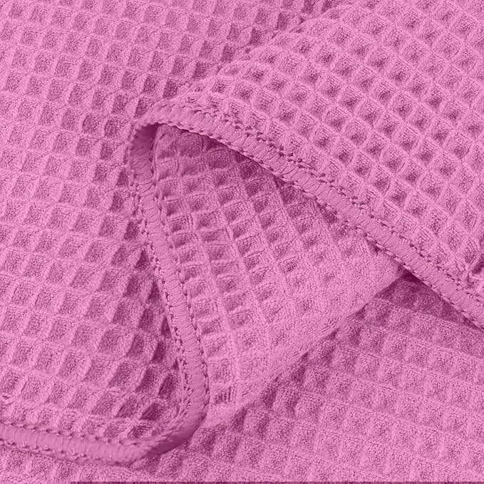 HOMEXCEL Waffle Bath Towels 4 Pack, Premium Microfiber Bath Towels, Ultra Soft, Lightweight, Highly Absorbent Quick Dry Towel for Bathroom, Gym, Shower, Hotel and Spa, 30 x 60 Inch, Multicolor