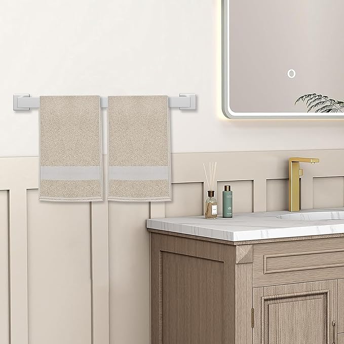 5 Piece Bathroom Towel Bar Set - SUS304 Stainless Steel Bath Towel Holder, 23.6 Inch Towel Racks for Bathroom Wall Mounted, Bathroom Hardware Accessories Set - Brushed Nickel