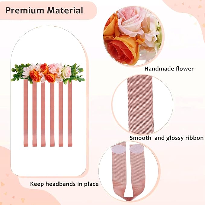 cherrboll Bow Organizer for Girls, Flower Hair Clip Holder Headband Wall Hanging Hair Accessories Organizers Storage Display for Toddler Nursery Room Decor