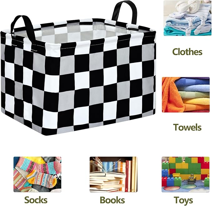 Rectangle Gift Shelf Nursery Storage Basket Laundry Hamper Storage Box and Bins for Home Clothes with Handles