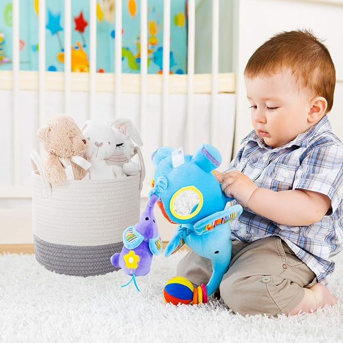 Grey Storage Bin - from Nursery to Dorm