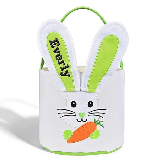 Easter Baskets for Kids - Touber Bunny Easter Basket | Gifts for Boys & Girls and Hunting Party Favor Supplies - Green Ears