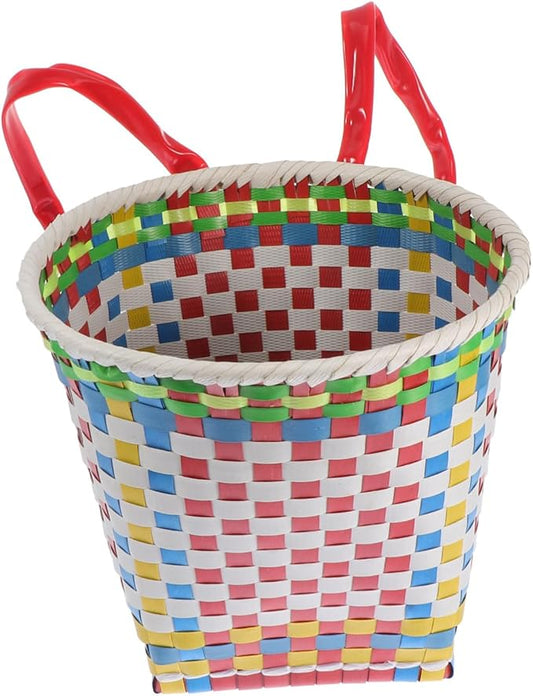 Happyyami 1pc Ethnic Style Woven Basket Toy Box Boys and Girls Storage Toy Basket for Play Color
