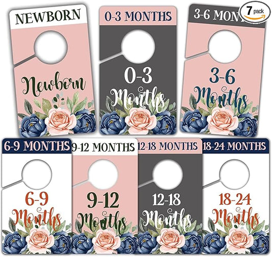 Baby Closet Size Dividers, Clothing Age Organizers for Nursery Organization, Newborn Essentials
