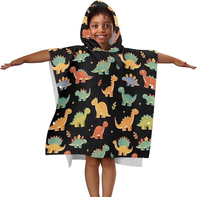 Baby Bath Towel Hooded Ultra Soft Towel Highly Absorbent for Babies Toddler Infant Cartoon Cute Dinosaur Hooded Bath Towel Wrap Toddlers Shower Decorations for Boys Girls