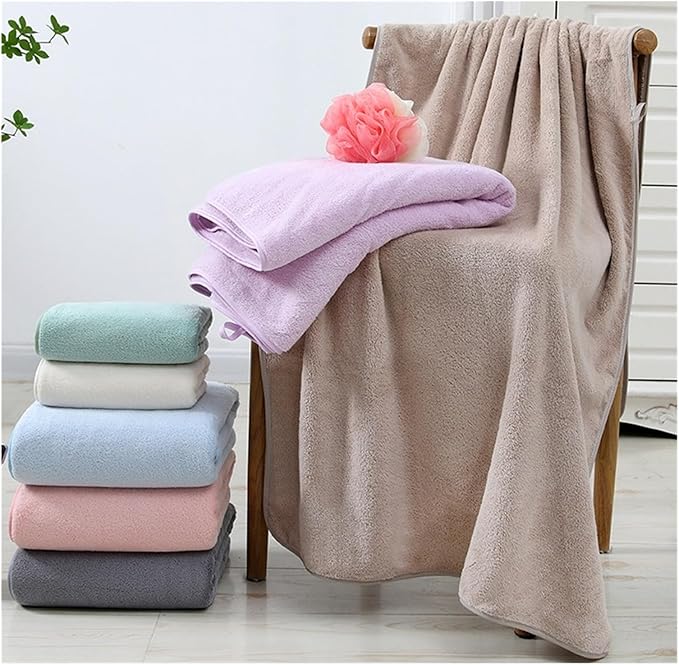 3 Pack Coral Fleece Towels 35x75cm Soft Absorbent Face & Bath Towels for Home Use(Green)