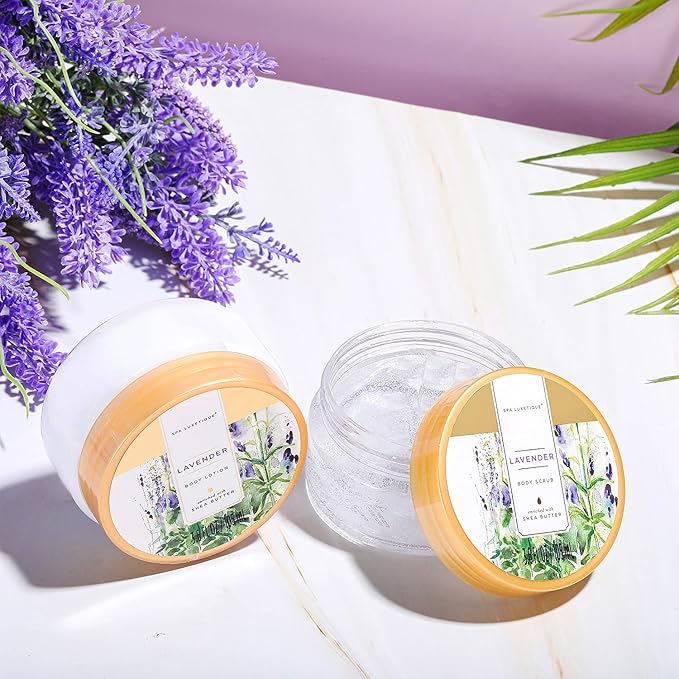 Spa Luxetique Lavender Gift Baskets for Women Spa Kit for Women 12 Pcs Birthday Gifts Set Home Skin Care Sets for Her Anniversary Valentine Day Gifts for Women Wife Girlfriend Grandma Sister