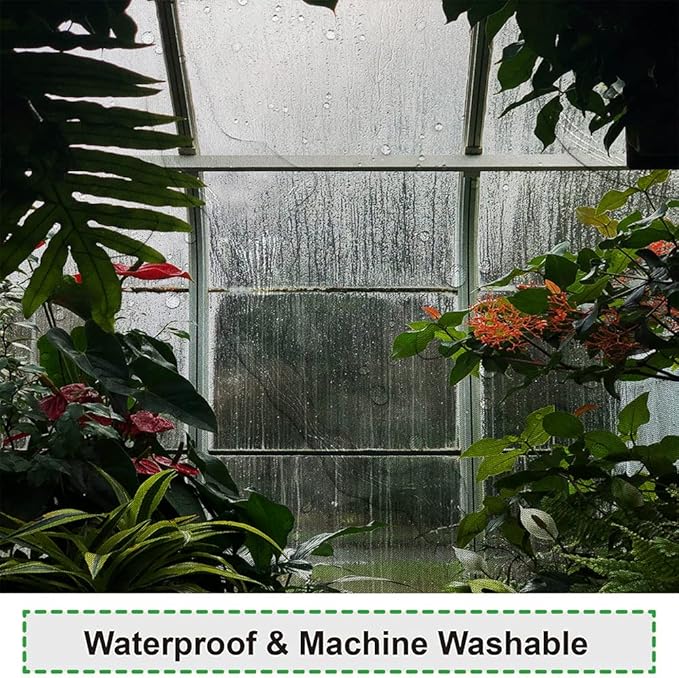 Greenhouse Flower Room Shower Curtains Spring Glass Flowers Green Plants Interior Garden Scenic Machine Washable Fabric Bathroom Curtains Set with Hooks, 70.00" x 69.00"