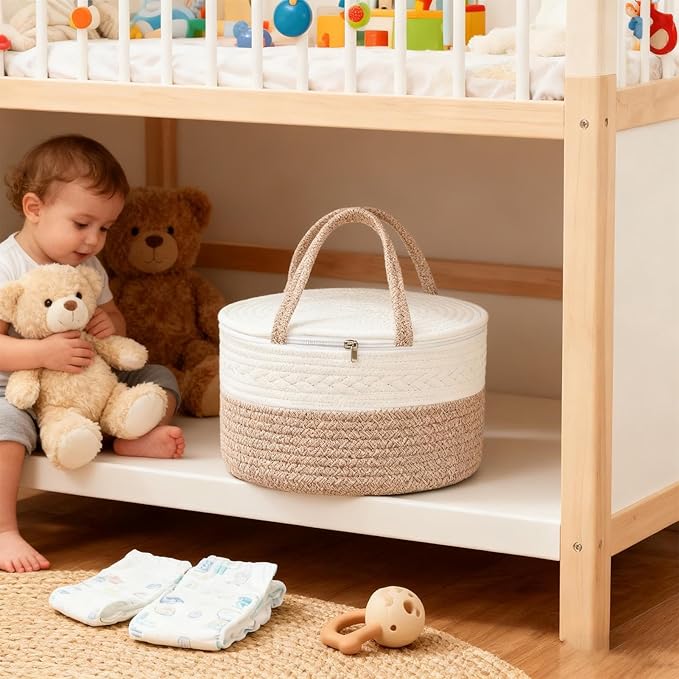 Baby Shower Gift Bag, Portable Waterproof Material, 37x26x18.5cm, Nursery Storage Basket, Stroller Organizer Bag, Multi-Pocket Organization, for Travel Car Outdoor Bathroom Bedside Picnic Parent