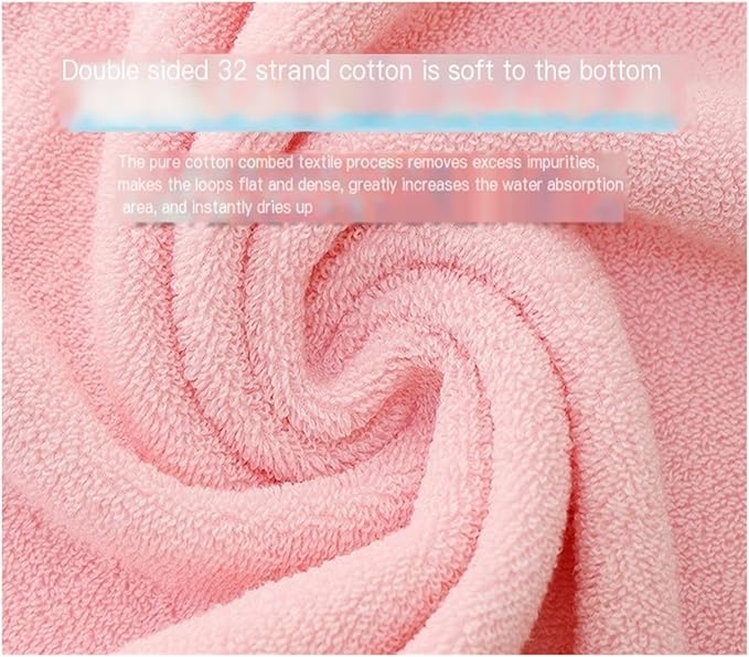 3 Pack Cotton Towels, Thick and Absorbent for Bath & Face, 74x34cm(White)