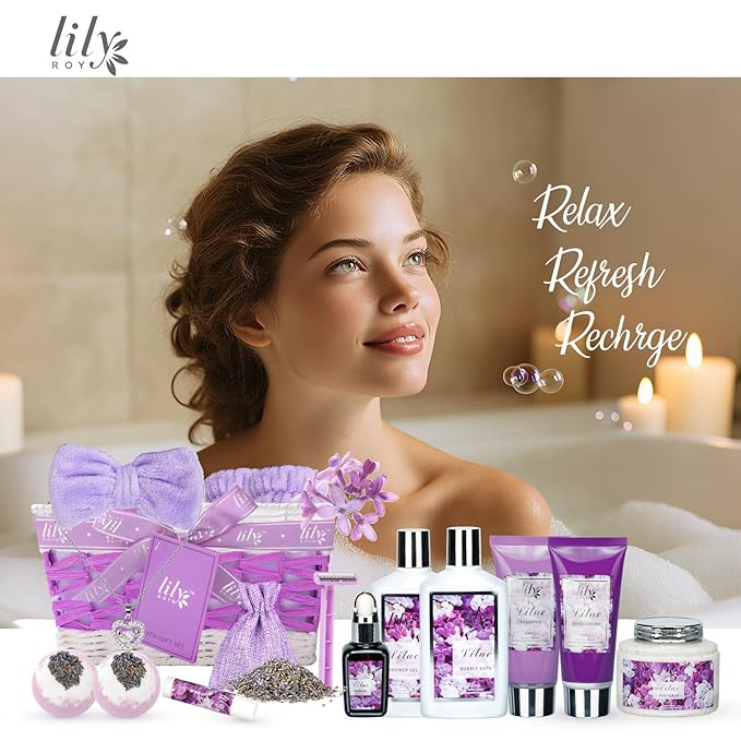 Valentines Day Gifts for Women 17-Piece Bath and Body Gift Set for Mom - Luxury Spa Gift Basket, Pampering Bath Set | Mothers Day, Birthday Gifts, Christmas Perfect Holiday Gift for Her