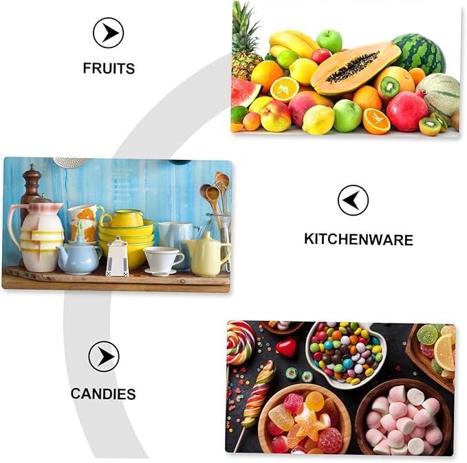 PRETYZOOM Rattan Woven Food Storage Container Rectangular Baskets Kitchen Organizer