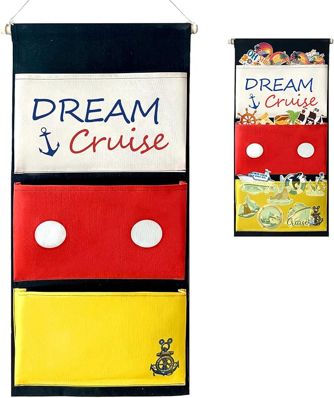 Fish Extender Door Hanger, Fish Extender Cruise Gifts - Cabin Door Hanging 3-pockets for Fish Exchange Extender Gifts on Cruise Line in 2025 (26"x11.8")