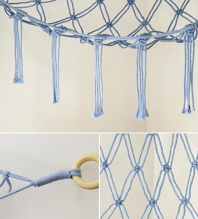 Stuffed Animal Storage Hammock Large Toy Hammock Net for Stuffed Animals Corner - Blue Plush Stitch Stuff Huggy Wuggy Toy Storage Room Decor