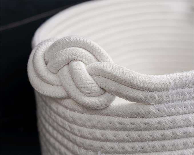 JUPPE Custom Baby Shower Basket, Personzlized Basket with Baby Name, Baby Boy Girl Storage Organizer Cotton Rope Nursery Decor Newborn Gift (style 1) (Style 4)
