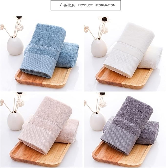 3 Pack Cotton Towels, Thick Soft Bath Towel Set Highly Absorbent Face Towel(Grey)