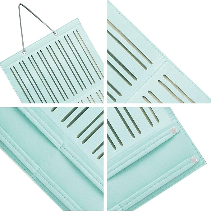 PACMAXI Baby Girl Hair Bows Holder, Hair Clips Storage Hanger For Ribbons, Hair Bows Organizer, Baby Hair Clip Storage Display Sturdy Stand, Wall Hanging for Girl Room (Mint Green, Large)