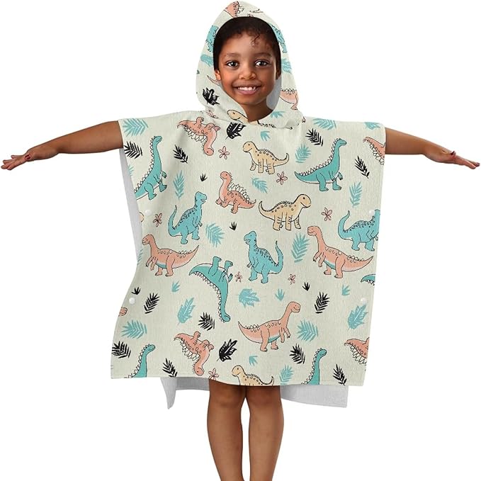 Hooded Bath Towels for Boy Girl Shower Beach Pool Mori Dinosaurs Large Towel Wrap Ultra Absorbent Toddlers Shower Decorations for Babies Toddler Infant