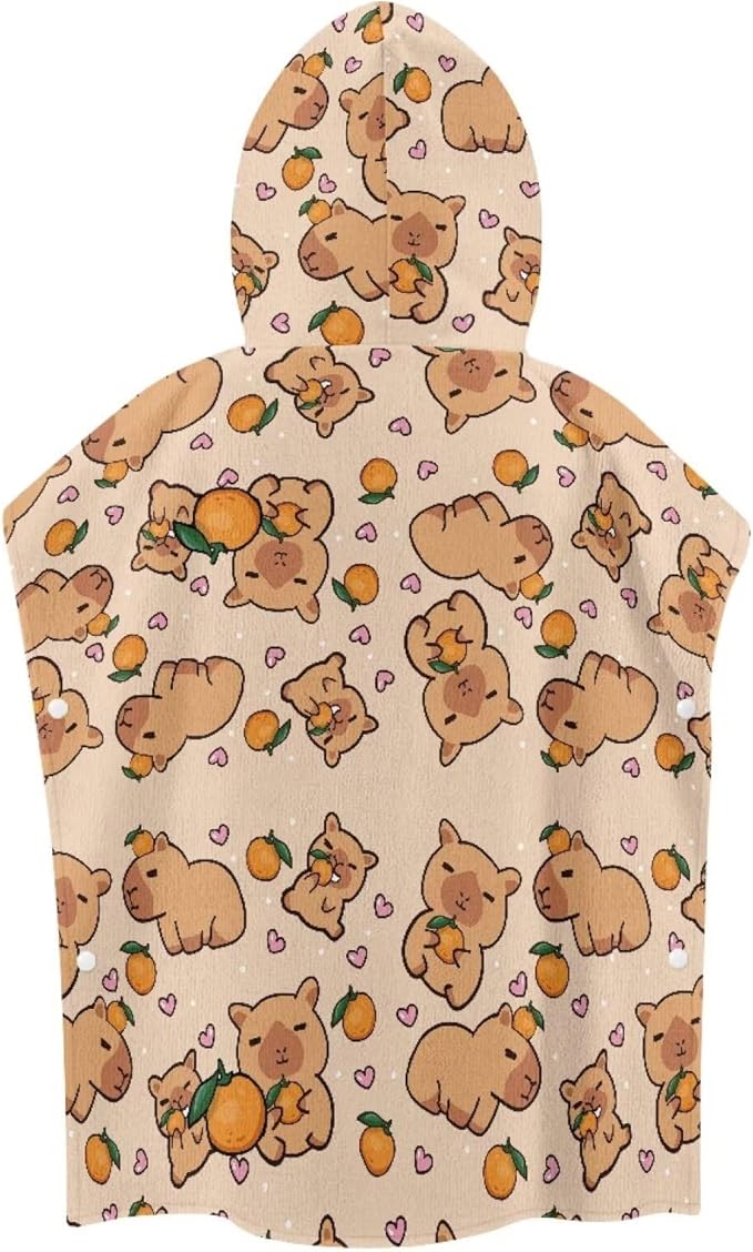 Soft Bath Towel for Babies Toddler Infant Cute Kapybara Large and Absorbent Toddler Towels for Boy Girl Bathroom Beach Swim Supplies