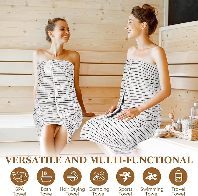 6 Pcs Oversized Bath Towels for Adults 35x70 Inches Black & White Striped Extra Large Bath Towel Sets Bathroom Sheets Jumbo Shower Towels Quick Dry Absorbent Soft Microfiber for Women Men