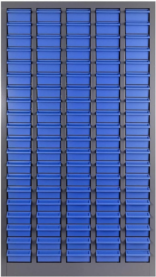 100-Drawer Nut and Bolt Organizer, Small Parts Organizer with Alloy Steel Frame & ABS Drawers, Bolt Bin for Garage, Teacher Toolboxes, Makeup & Workshop, Tool Hardware Storage (100-grid Drawer)
