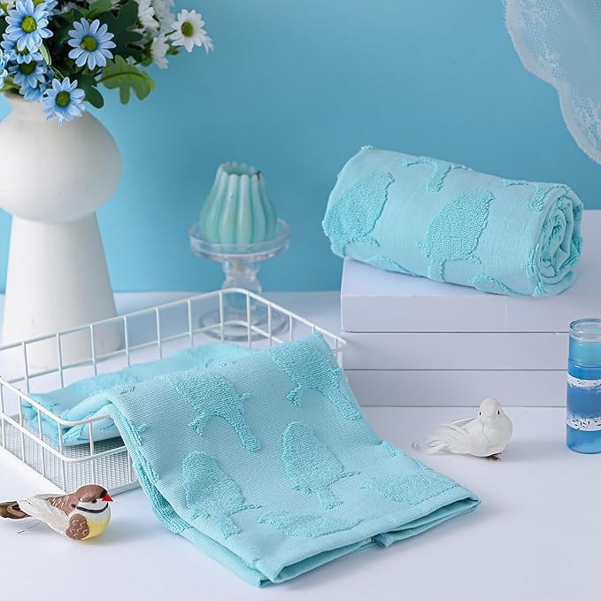 2 Pcs Bird Hand Towels for Bathroom Bird 100% Cotton Jacquard Weave Bath Towel Set Soft Absorbent Dish Washcloth for Bathroom Kitchen Spring Summer Theme Gifts 13.8 x 29.5