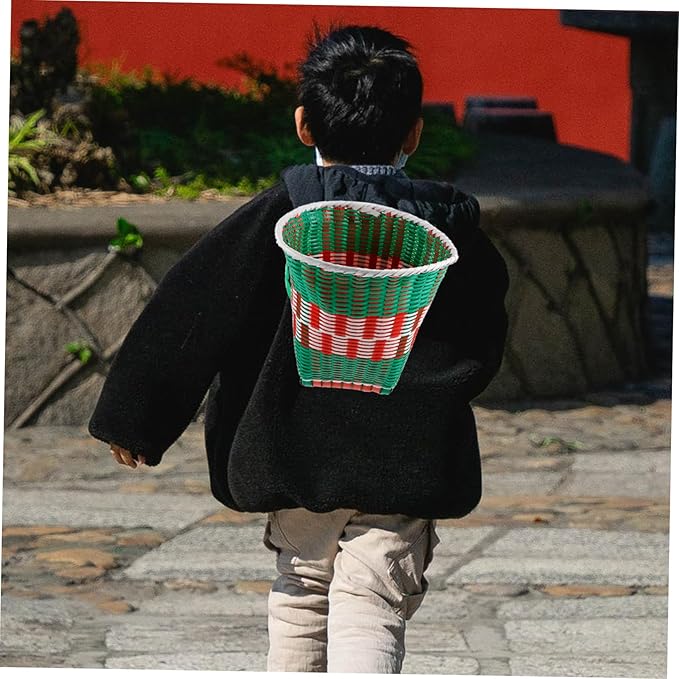 GANAZONO Decorative Woven Dance Props Backpack for Boys and Girls Storage Basket Toy Storage Playroom Must-haves