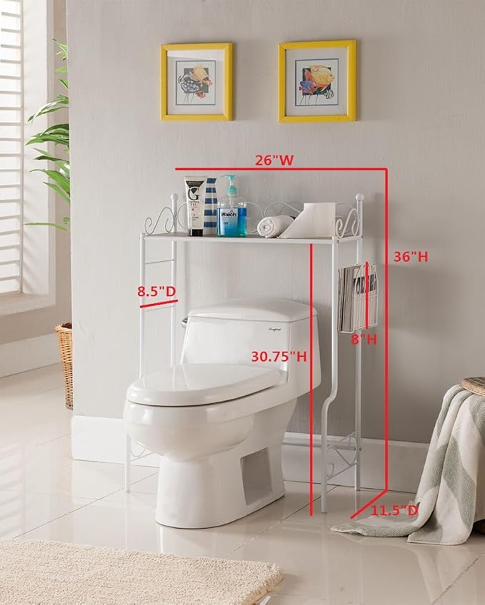 Kings Brand Furniture - Etagere Freestanding Bathroom Shelf Storage Organizer Rack