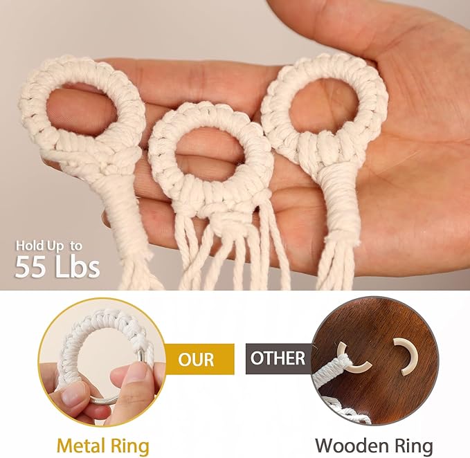Stuffed Animals Hammock Corner Hanging Net Macrame Stuffed Animal Storage Plush Toy Holder Toy Organizer for Boho Nursery Playroom Bedroom Kids Room (cream, Large)