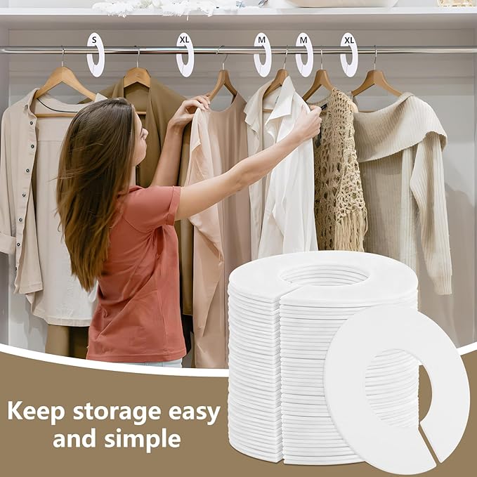 LoveBB 40 Pcs Closet Dividers for Hanging Clothes, Baby Closet Divider with 1 Marker Pen, Easy Sorting