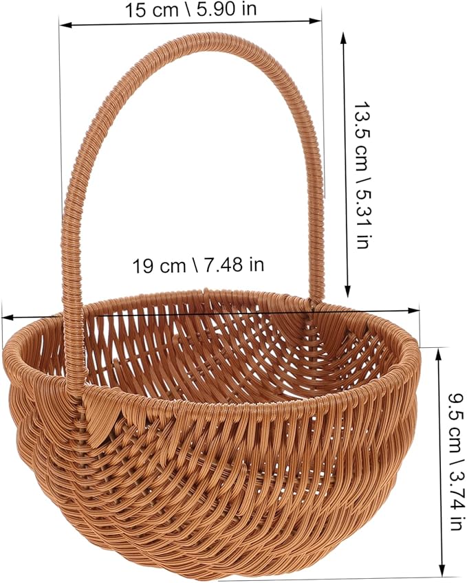 Rectangular Mini Easter Basket with Handle Party Storage for Easter Decor Woven Design for Home Kindergarten Decoration Unique for Friends