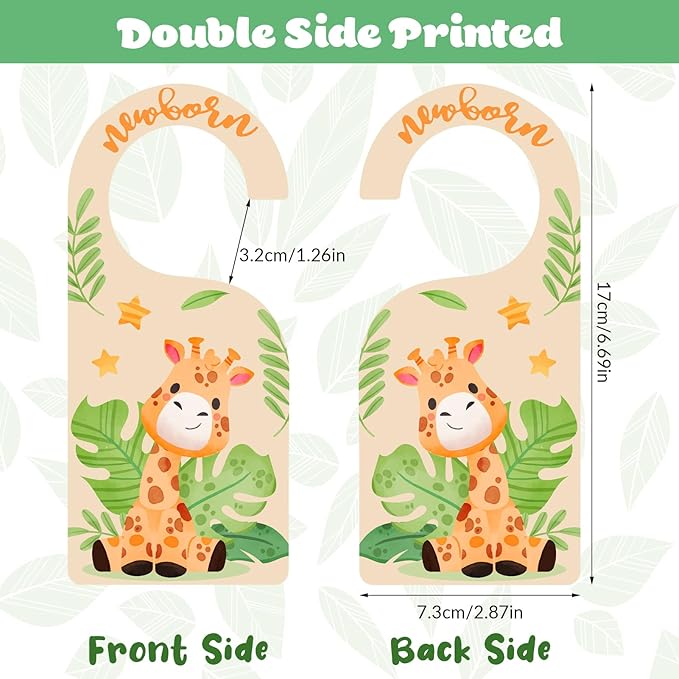 Auidy_6TXD 8Pcs Baby Closet Dividers Double Sided Wooden Baby Closet Organizers from Newborn to 24 Months Baby Clothes Hanger Dividers for Baby Girls Boys Nursery Decor