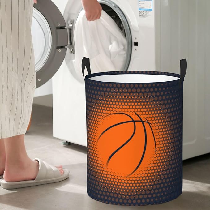Basketball Laundry Basket Room Décor Hamper Clothes Storage Bucket Toy Organizer Foldable Waterproof Bathroom Laundry Storage Bedroom Large