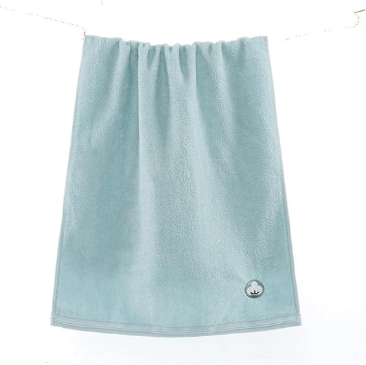 32-Ply Cotton Towels 3 Pack, Dense Loop Thick Absorbent Towels, Soft for Face & Bath(Green)