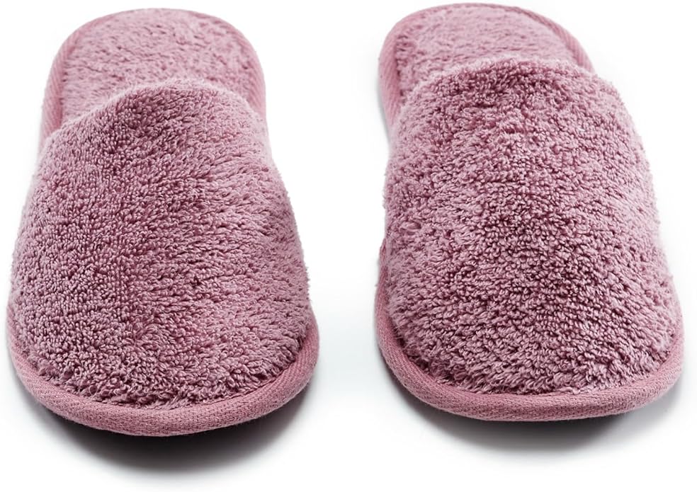 ESKYMODE Womens Cotton Bath Slippers, Terry Cloth Spa Slippers for Women