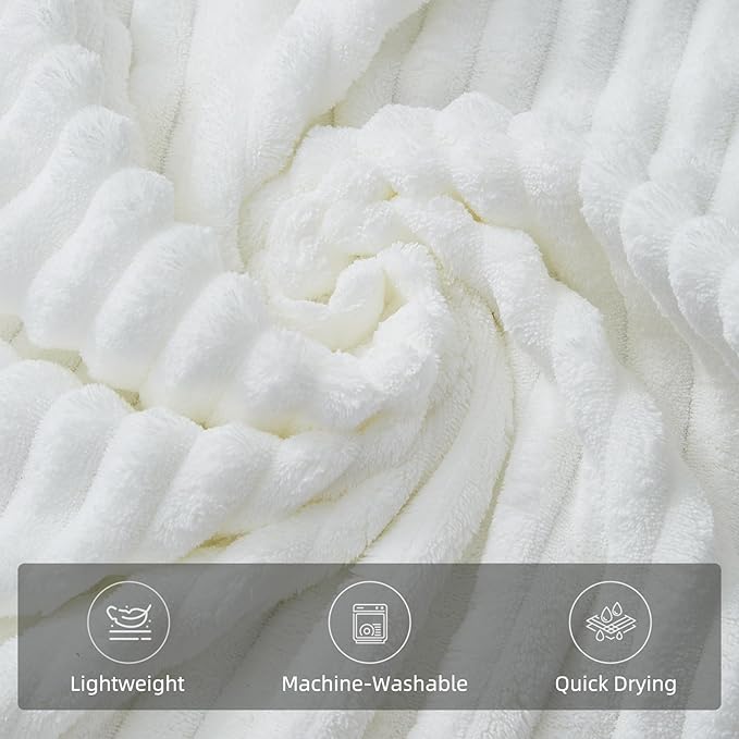 6-Piece Bath Towel Set(30"x60"), 2 Large Bath Towel Sheets, 2 Hand Towels and 2 Washcloths - Highly Absorbent Quick Dry Microfiber,Ultra Soft Towel Set for Bathroom(White