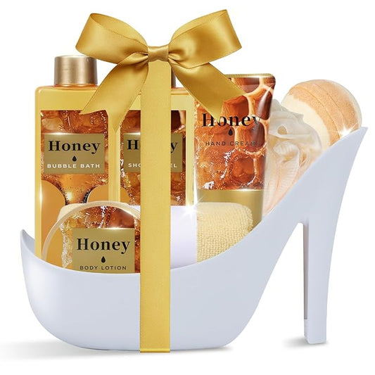 Spa Luxetique Gifts for Women High Heel Gift Set for Women 8pcs Spa Gift for Womens Nourishing Honey Birthday Gifts for Womens Mom Grandma Wife Coworker Valentines Day Gift for Her