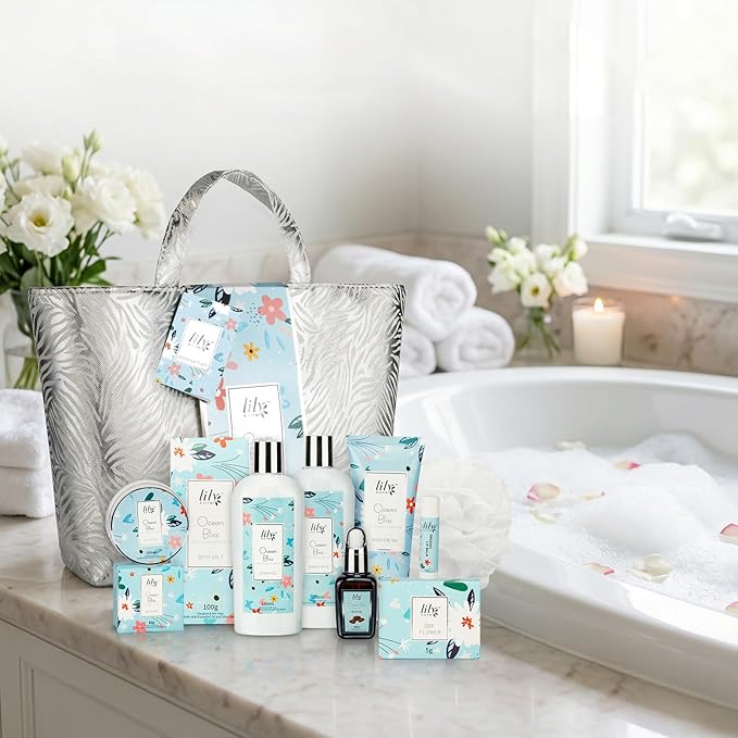 Valentines Day Gifts for Women - XXXL Bag Spa Gift Set, Luxury Bath and Body Gift Bag Set for Women, Spa Kit Gift, Mothers Day Gift for Mom, Birthday, Christmas Gifts, Spa Bath Gift Set for Holiday