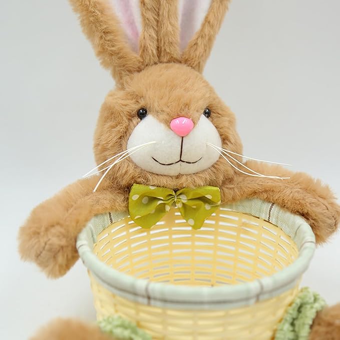 Easter Basket - Bunny Eggs Storage Organizer | Candy Storage Basket,for Kids Party Holiday Family Gathering Food Snacks Chocolate Candy Biscuits