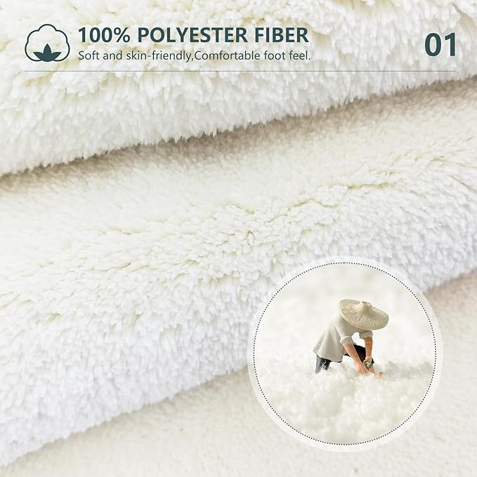 17"X24" Boho Bath Rugs for Bathroom Decor Non-Slip Bath Mat Absorbent Plush Microfiber Soft Carpet Machine Washable Bath Mat for Sink, Showers, Laundry Rooms, Living Room, Green