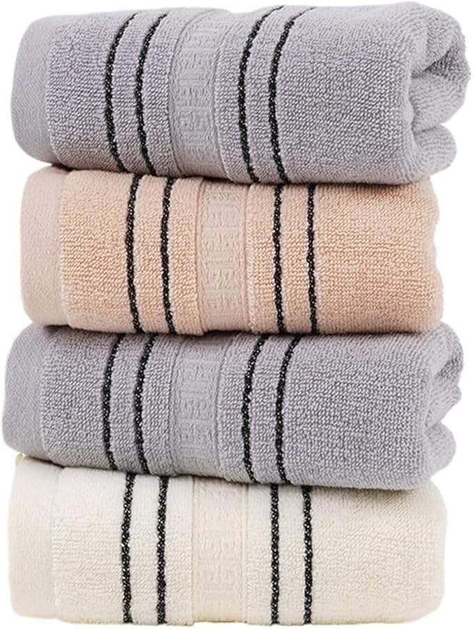 3 Pack Cotton Bath Towels, 34x74 Inches Soft Absorbent Face Towels for Home(Coffee)