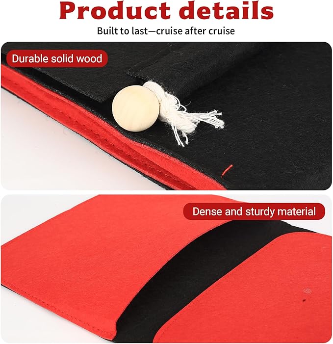 2026 2025 Cruise Fish Extenders For Disney Door Single Two Pockets Felt Personized Gift Exchange Mail Bag Pixie Dust (RED, one pocket)