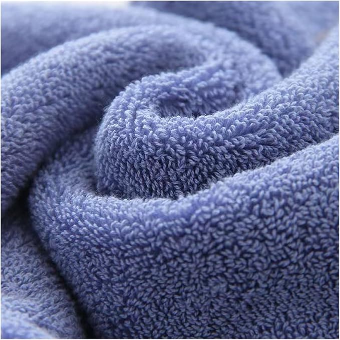 2 Pack Cotton Bath Towels, Absorbent & Soft, Long Staple Cotton, 70x140cm for Adults(Blue Grey)