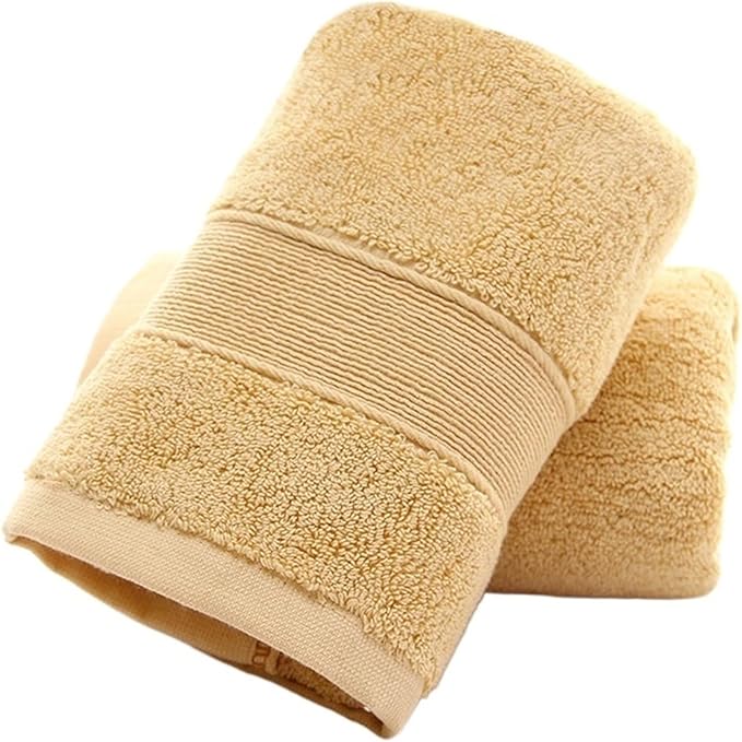 3 Pack Pure Cotton Towels, 130g Thick Bath & Face Towels, Highly Absorbent, Soft, 8 Colors(Brown)