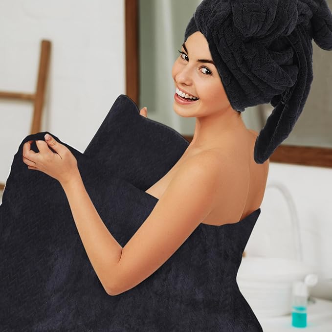 16 Pack Microfiber Bath Towels Bulk 27'' x 60'' Oversized Size Bath Towel Highly Absorbent Extra Large Soft Drying for Shower Beach Winter Salon Sport Gym Party (Wheat,Black)
