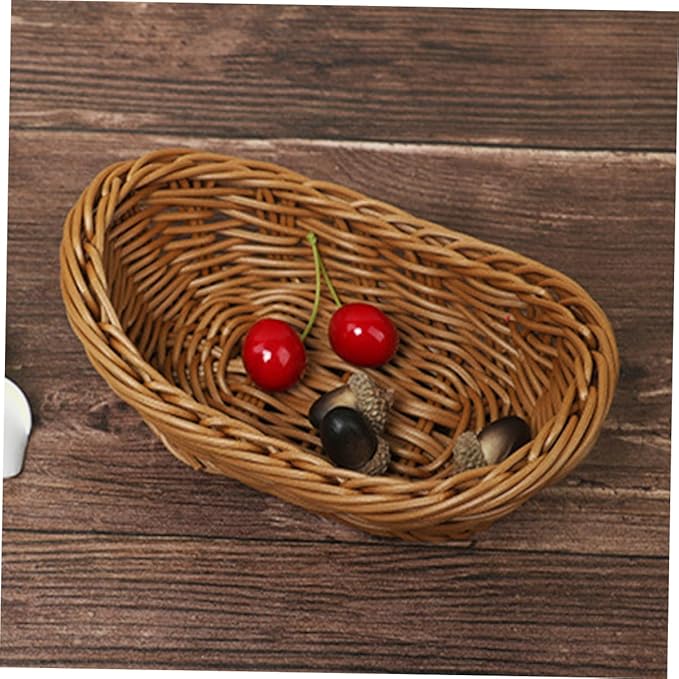 1pc Mini Decorative Basket Handmade Woven Easter Activity Prop for Home and School Desktop Decoration for Crafts and Nursery Use